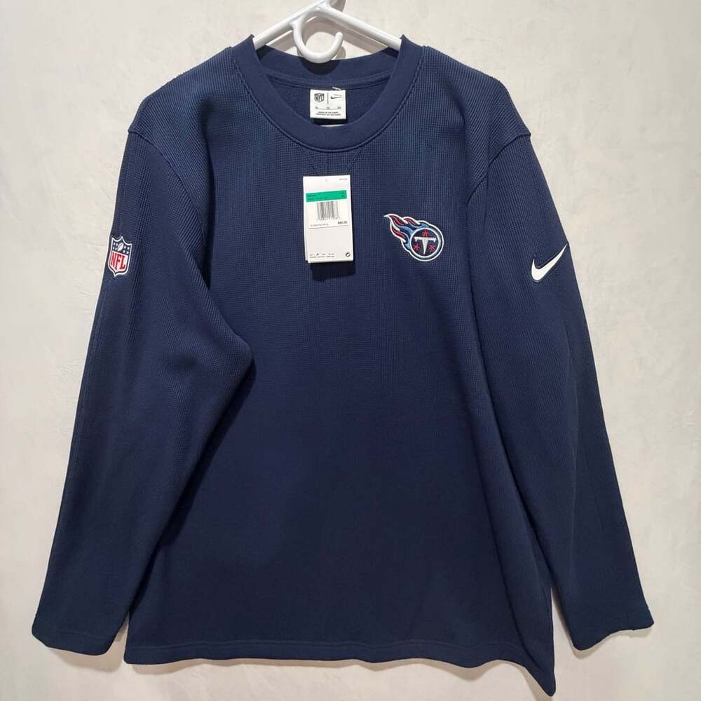 Nike Tennessee Titans Sideline Therma-FIT Waffle Knit Long Sleeve Shirt